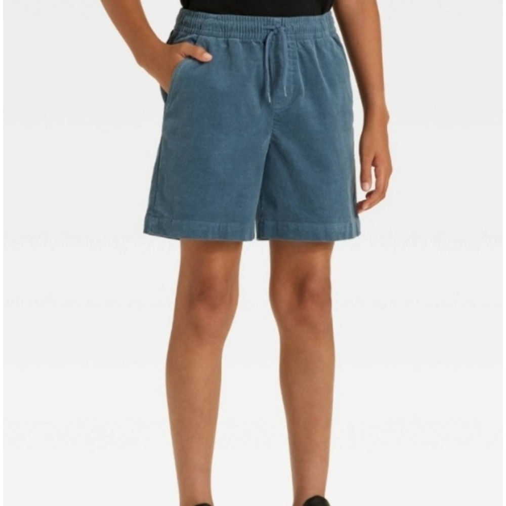 Boy's Corduroy‎ Pull-On Shorts Art Class Dark Blue Medium